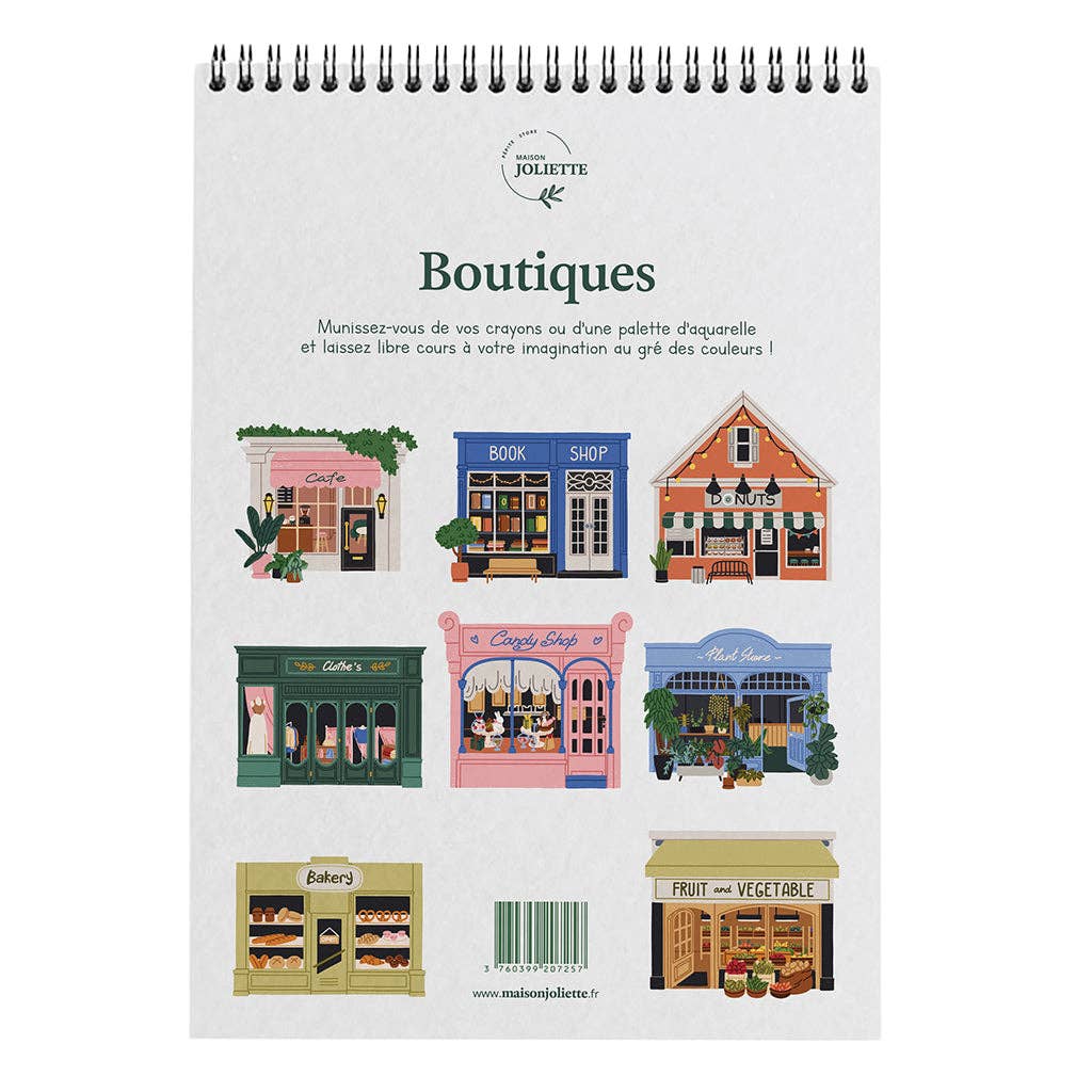 Malebok / Fargeleggingsbok A4 - Shops