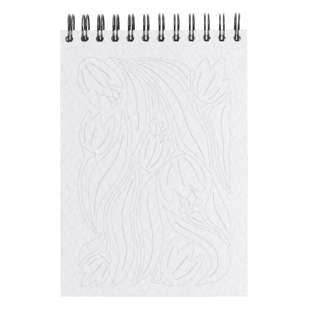 Malebok / Fargeleggingsbok A6 - Floral